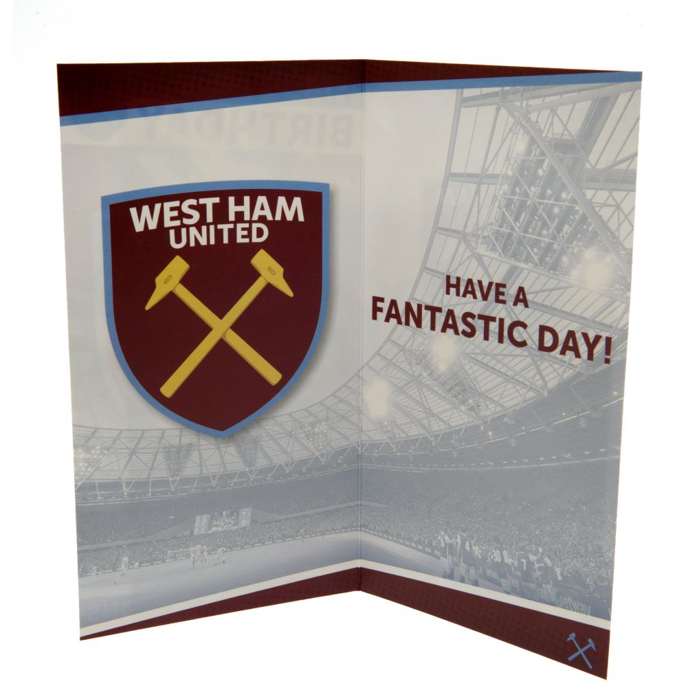 Official West Ham United FC Stadium Birthday Card