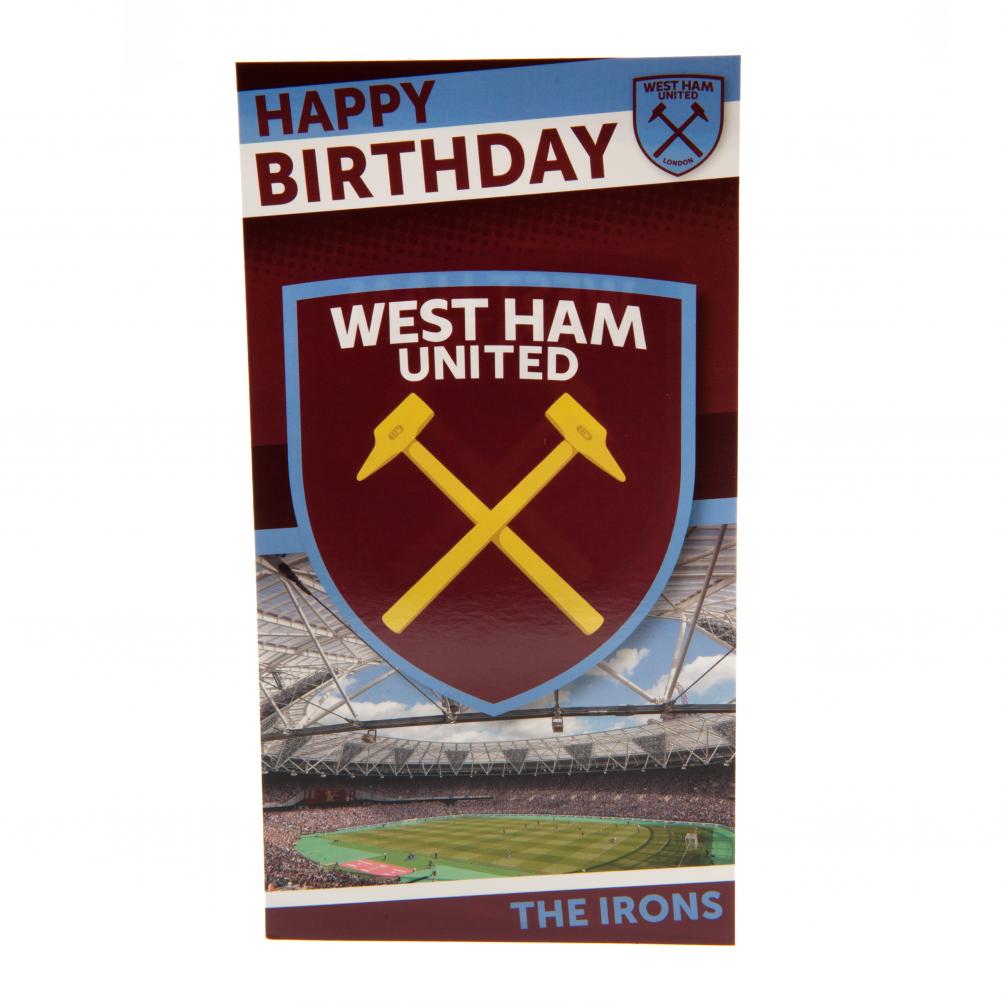 Official West Ham United FC Stadium Birthday Card