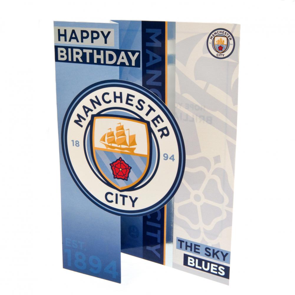 Official Manchester City FC Sky Blues Birthday Card