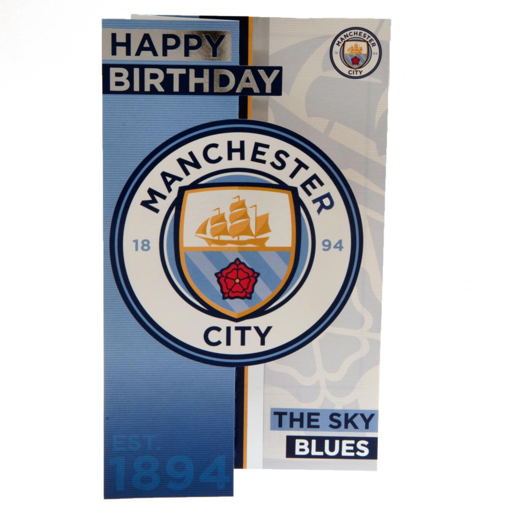 Official Manchester City FC Sky Blues Birthday Card