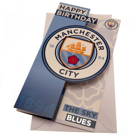 Official Manchester City FC Sky Blues Birthday Card