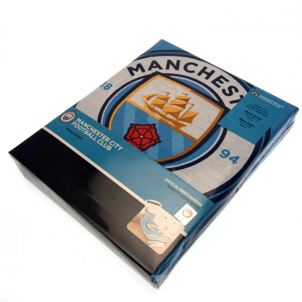 Official Manchester City FC Pulse Single Duvet Set