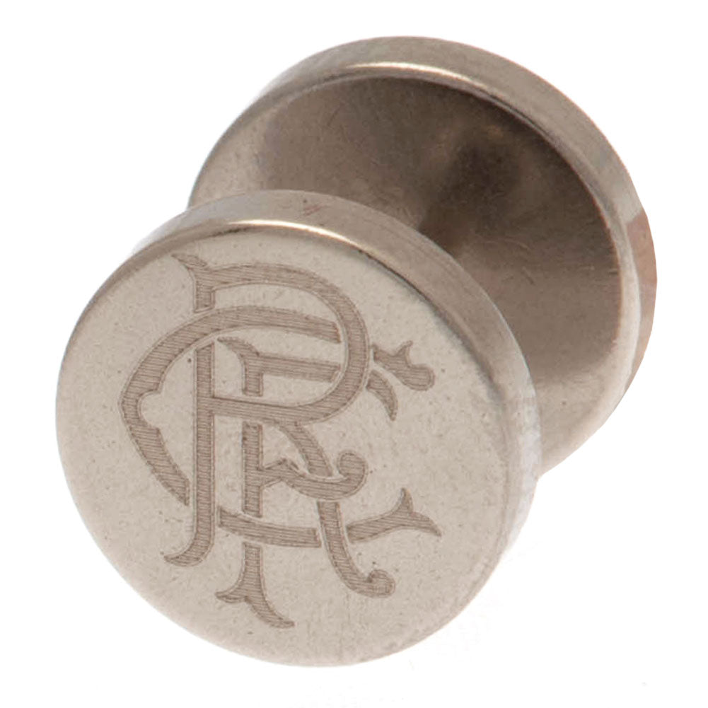 Official Rangers FC Stainless Steel Scroll Crest Stud Earring