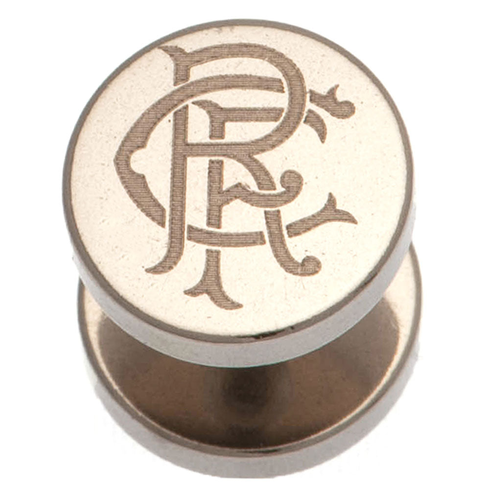 Official Rangers FC Stainless Steel Scroll Crest Stud Earring