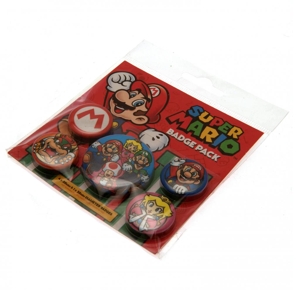 Official Super Mario Button Badge Set