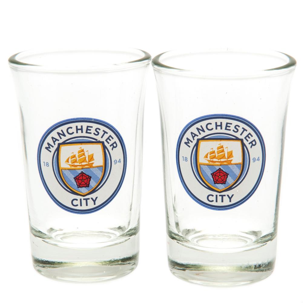 Official Manchester City FC 2pk Shot Glass Set