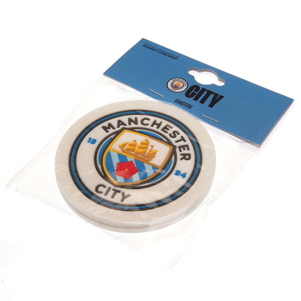 Official Manchester City FC 2pk Coaster Set