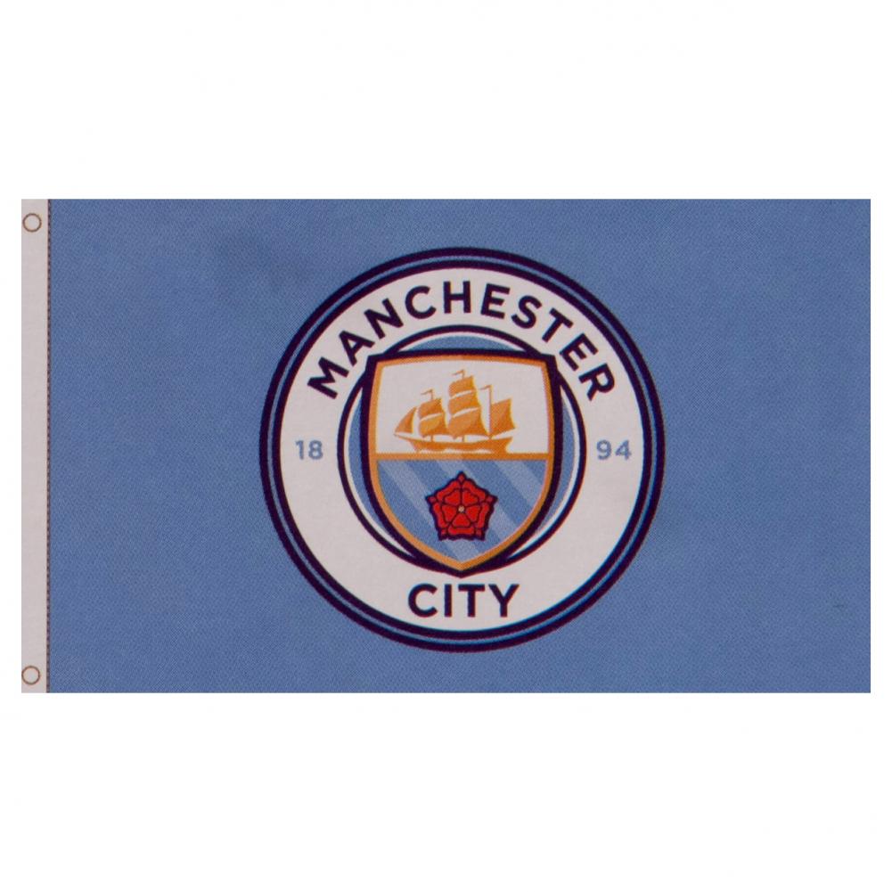 Official Manchester City FC Core Crest Flag