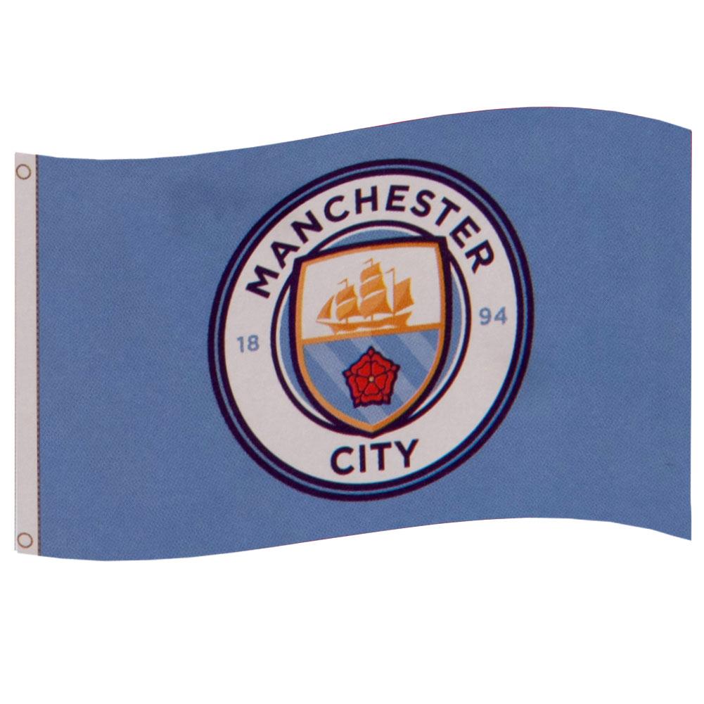 Official Manchester City FC Core Crest Flag