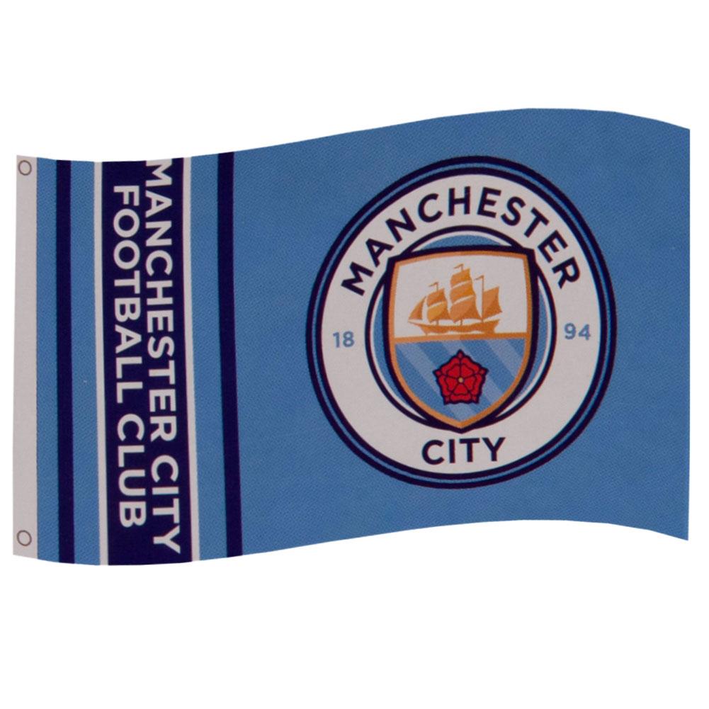 Official Manchester City FC Wordmark Flag