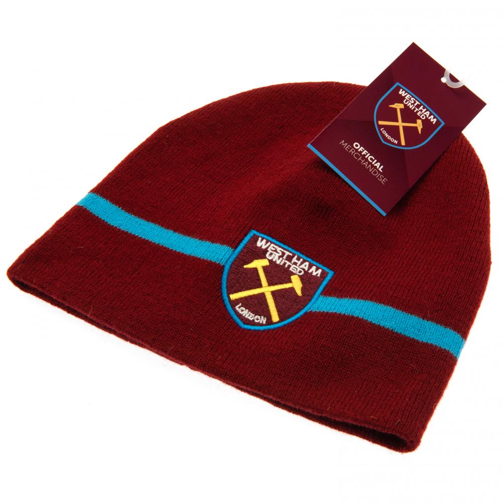 Official West Ham United FC Stripe Beanie