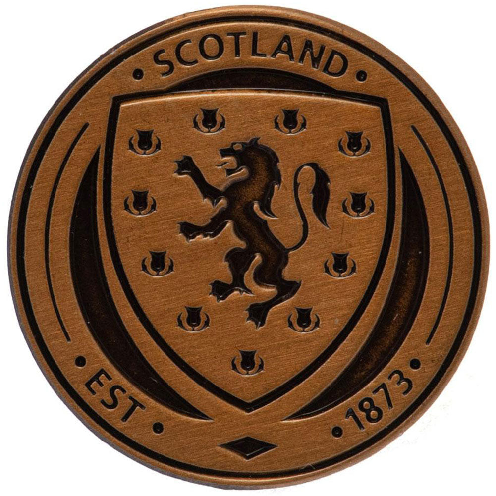 Official Scottish FA Antique Gold Crest Badge