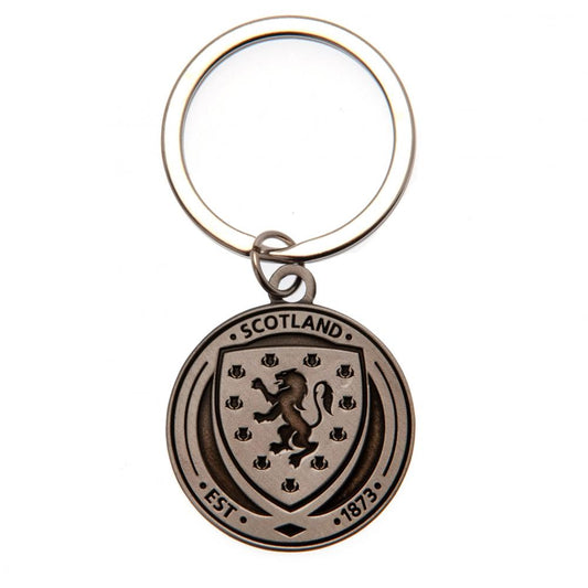 Official Scottish FA Antique Silver Crest Keyring