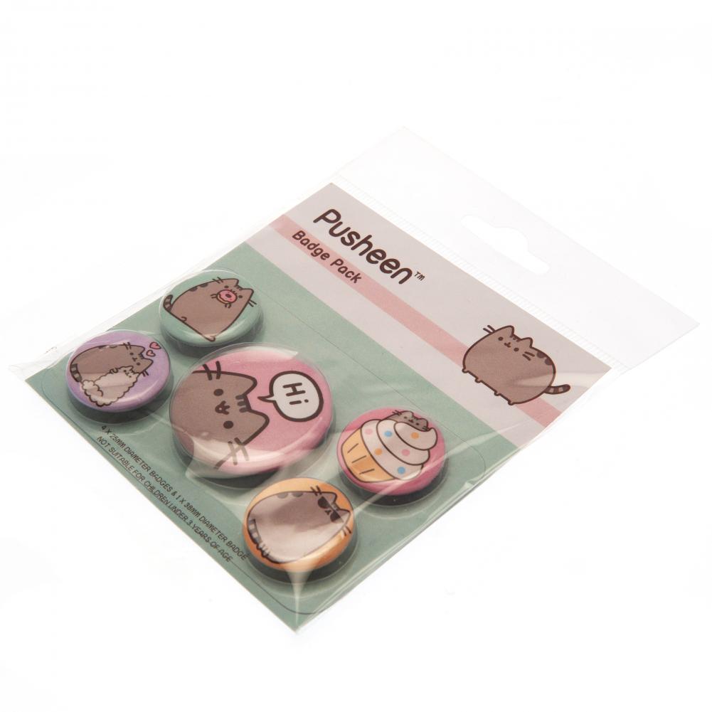 Official Pusheen Hi Button Badge Set