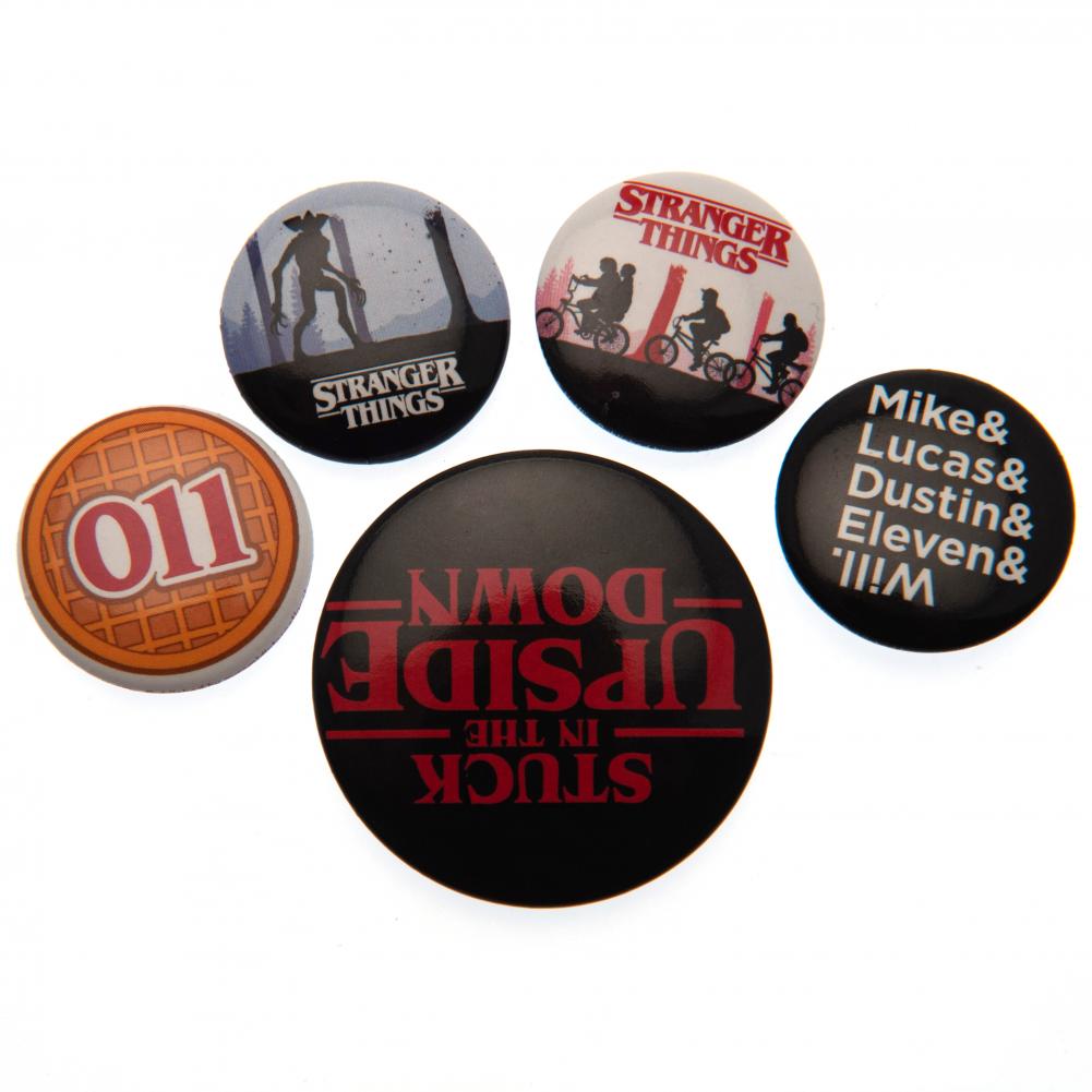 Official Stranger Things Button Badge Set