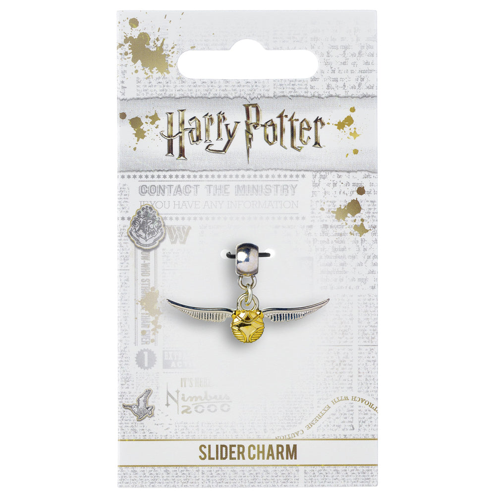 Official Harry Potter Silver Plated Charm Golden Snitch