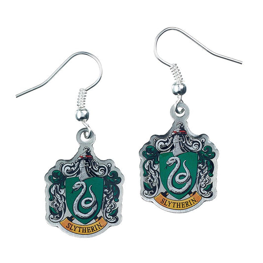 Official Harry Potter Silver Plated Earrings Slytherin