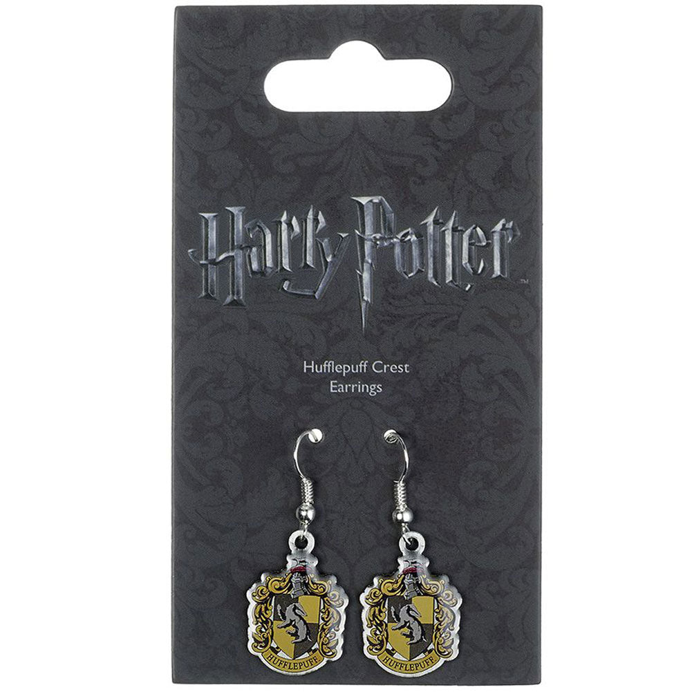 Official Harry Potter Silver Plated Earrings Hufflepuff