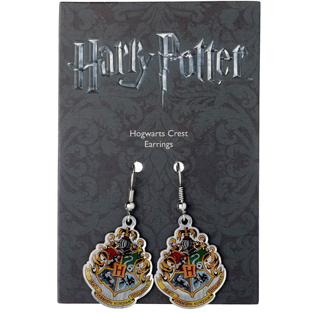 Official Harry Potter Silver Plated Earrings Hogwarts