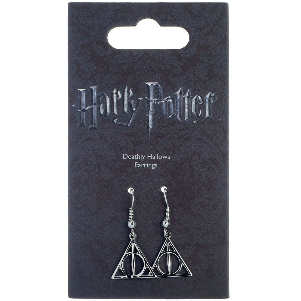 Official Harry Potter Silver Plated Earrings Deathly Hallows