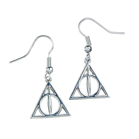 Official Harry Potter Silver Plated Earrings Deathly Hallows