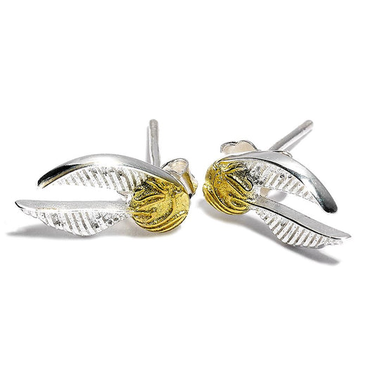 Official Harry Potter Silver Plated Earrings Golden Snitch