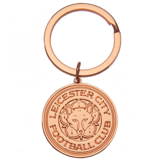 Official Leicester City FC Rose Gold Crest Keyring