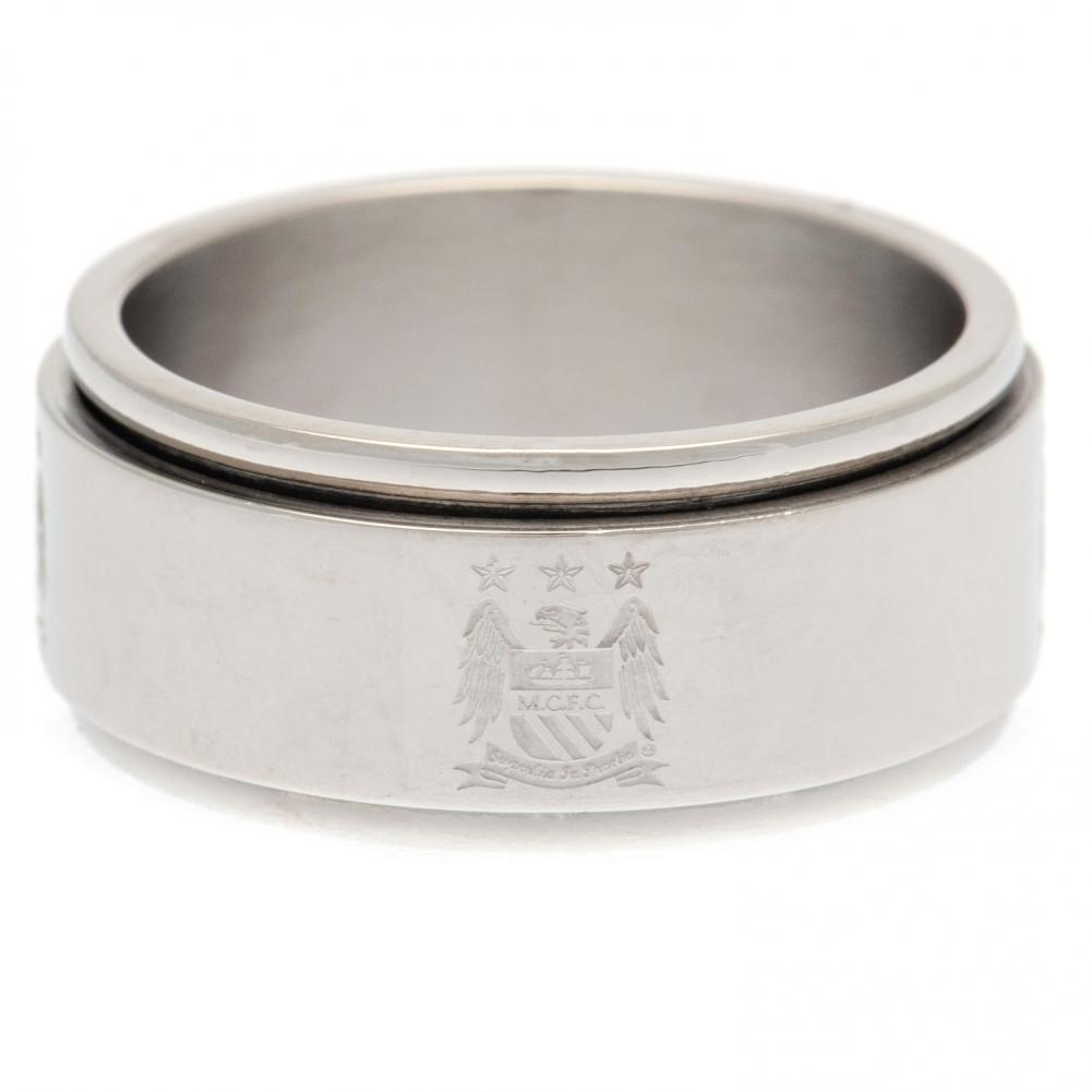 Official Manchester City FC Spinner Ring Medium EC