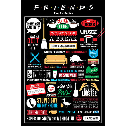 Official Friends Poster Infographic 150