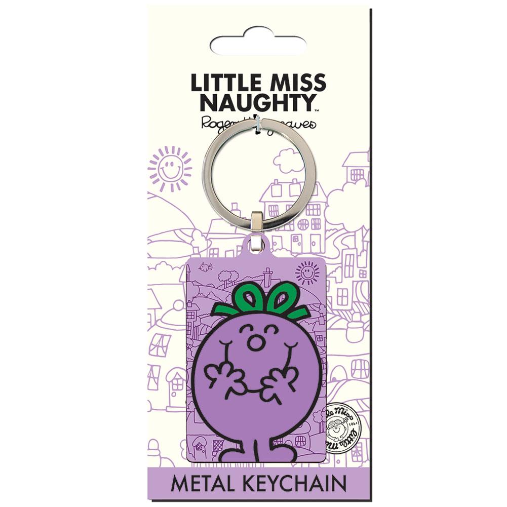 Official Little Miss Naughty Metal Keyring