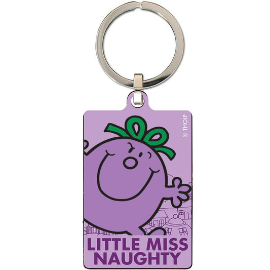 Official Little Miss Naughty Metal Keyring