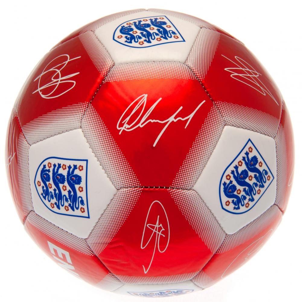 Official England FA Red & White Signature Football