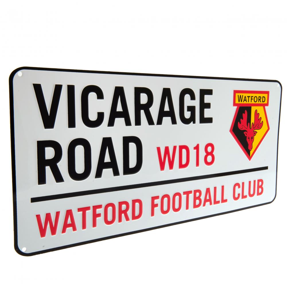 Official Watford FC White Street Sign