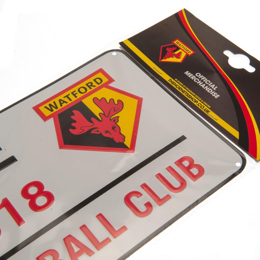 Official Watford FC White Street Sign