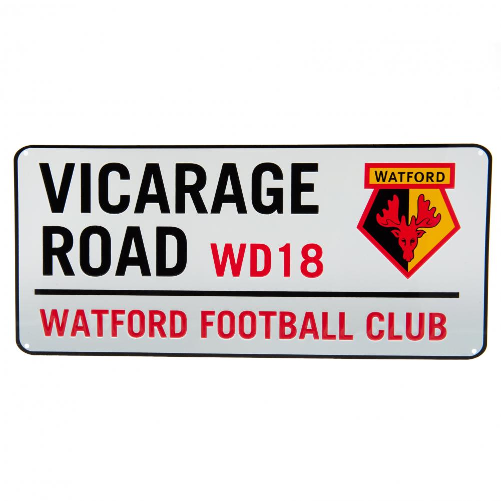 Official Watford FC White Street Sign