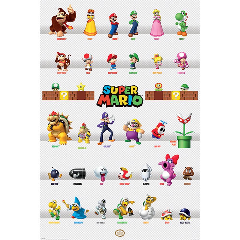 Official Super Mario Poster Character Parade 278