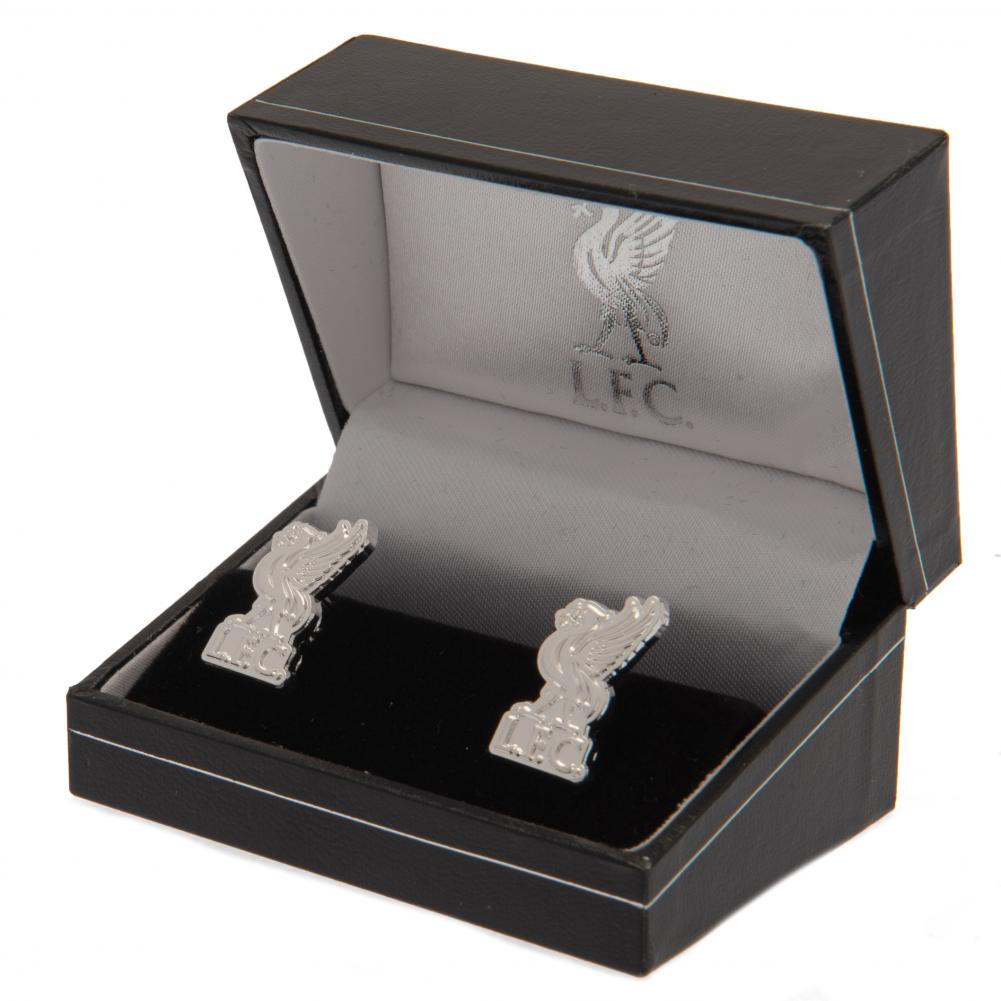 Official Liverpool FC Silver Plated Formed Liverbird Cufflinks