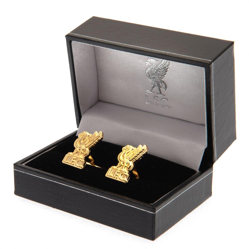 Official Liverpool FC Gold Plated Liverbird Cufflinks