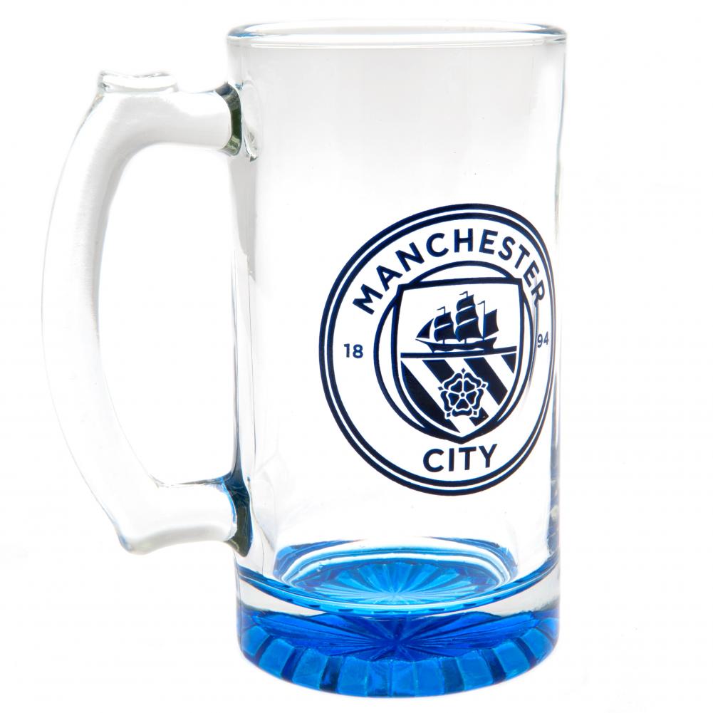 Official Manchester City FC Stein Glass Tankard