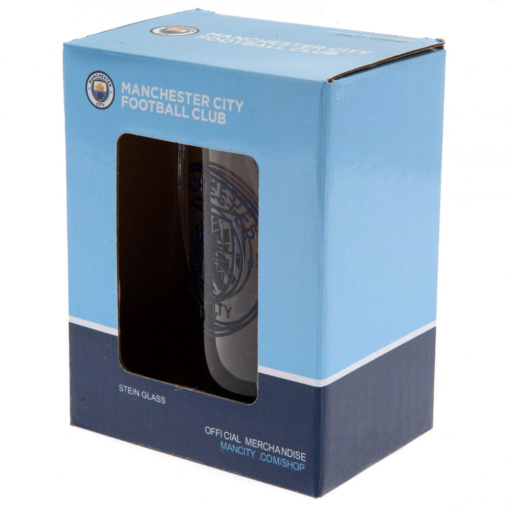 Official Manchester City FC Stein Glass Tankard