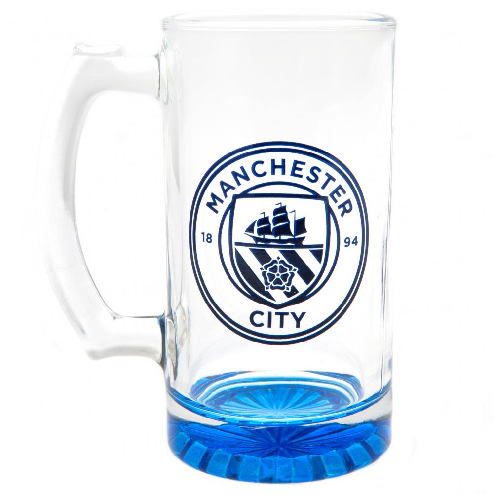 Official Manchester City FC Stein Glass Tankard