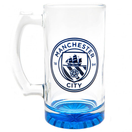 Official Manchester City FC Stein Glass Tankard