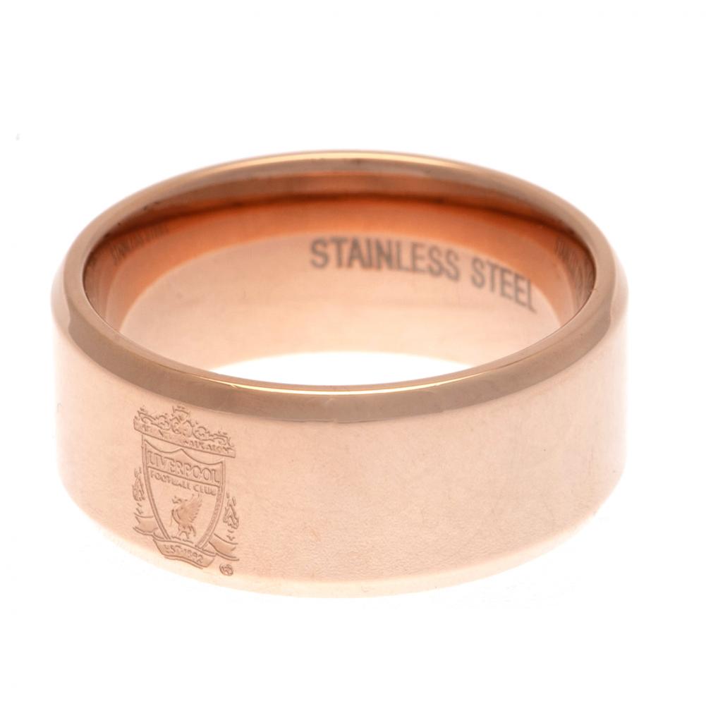 Official Liverpool FC Rose Gold Plated Ring Large