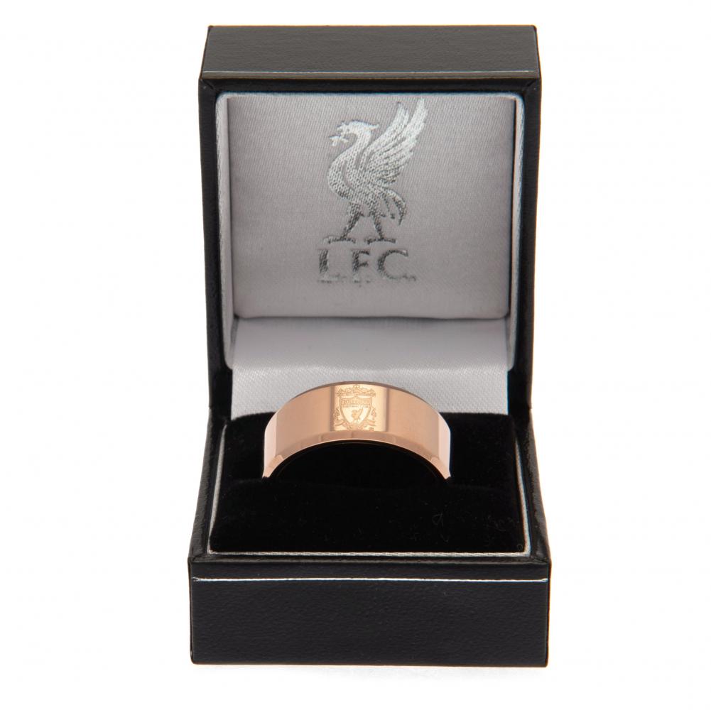 Official Liverpool FC Rose Gold Plated Ring Medium