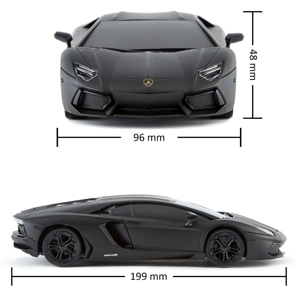 Official Lamborghini Aventador Radio Controlled Car 1:24 Scale Black