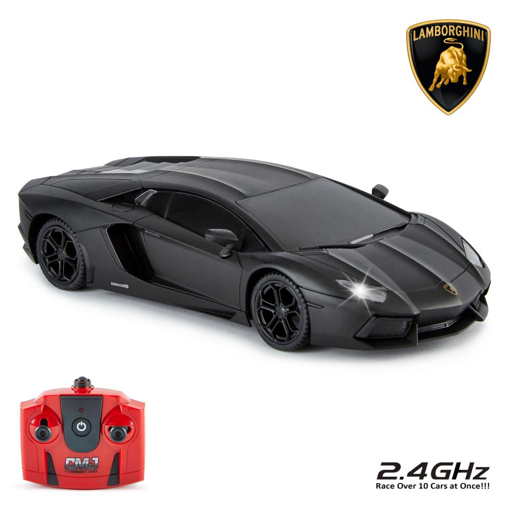 Official Lamborghini Aventador Radio Controlled Car 1:24 Scale Black