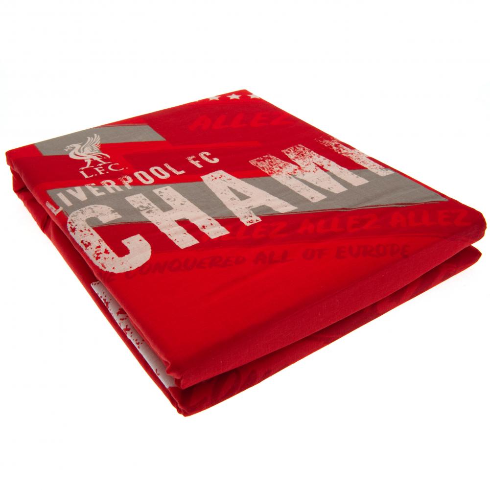 Official Liverpool FC Champions Of Europe Single Duvet Set