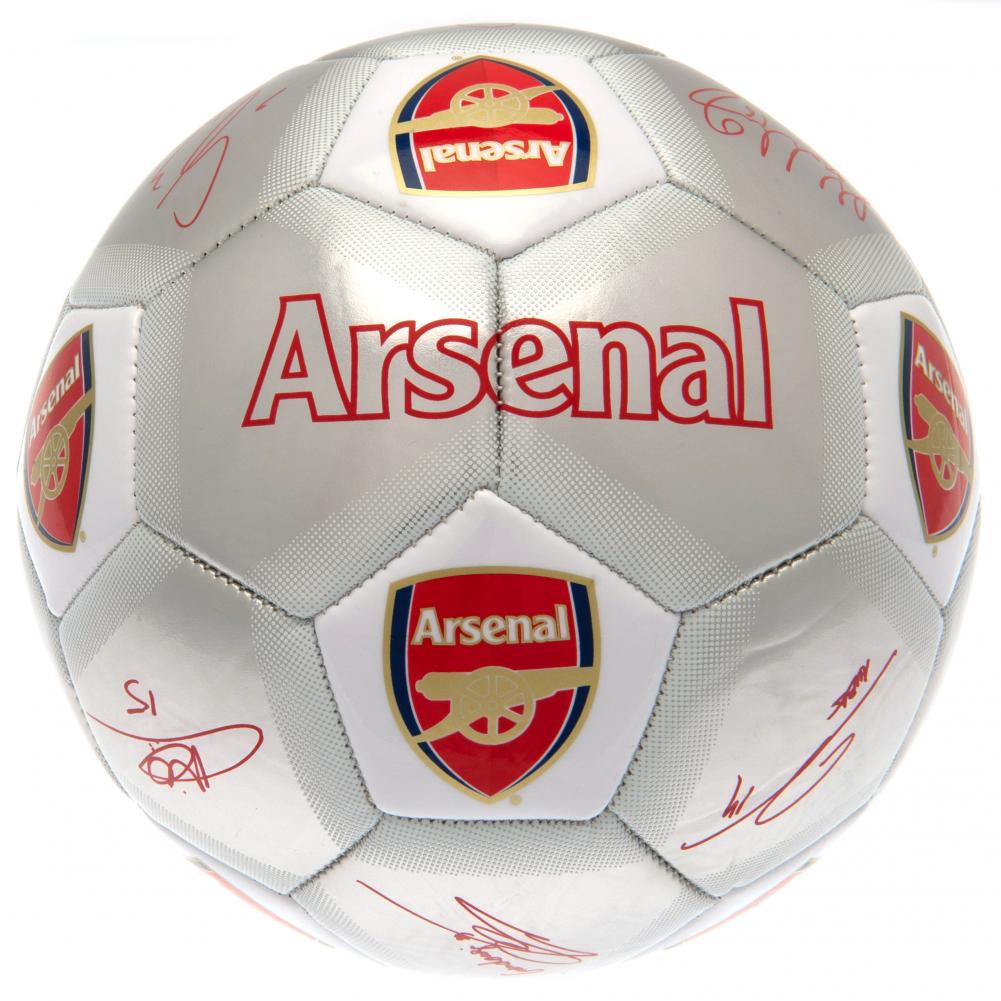 Official Arsenal FC Sig Silver Football