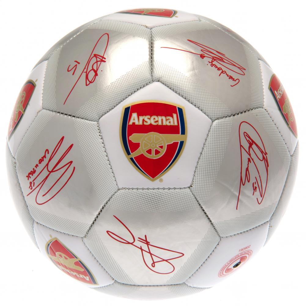 Official Arsenal FC Sig Silver Football