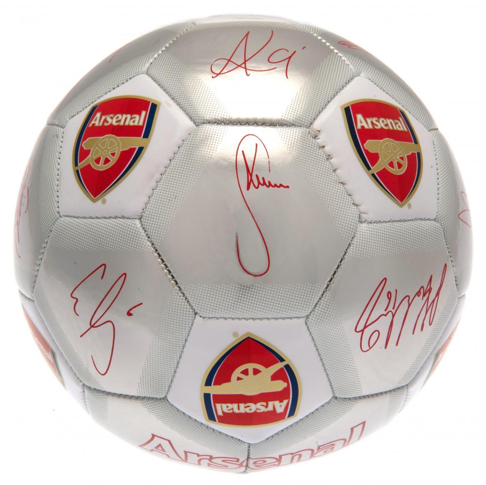 Official Arsenal FC Sig Silver Football